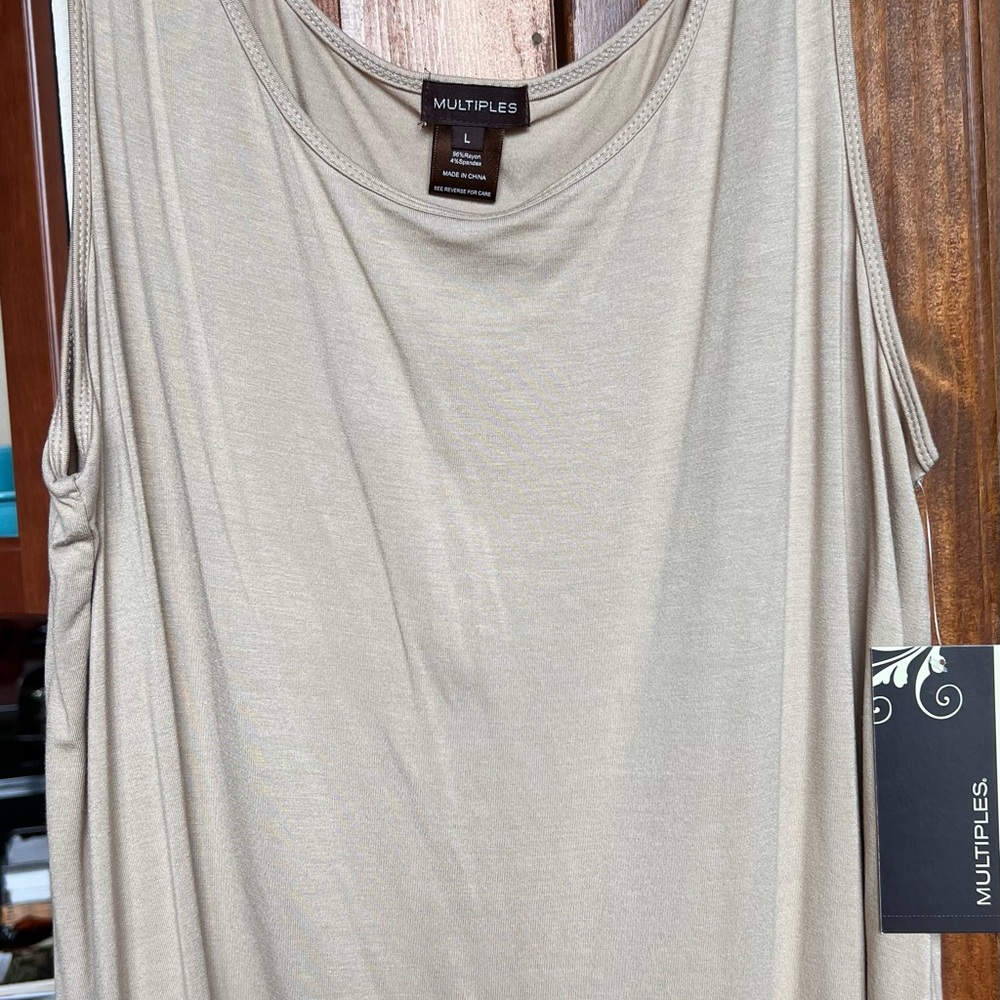 Multiples Light Tan Blouse - Picture 4 of 5